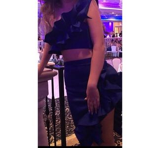 Fashion nova blue ruffle set